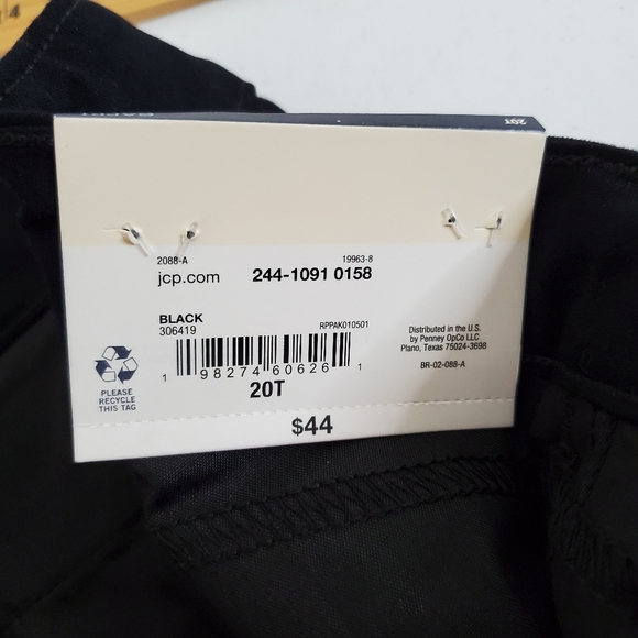 NEW Black Mid-Rise Capri Pants Size 20 TALL Easy Fit Pockets Stretch Soft Cotton - Picture 13 of 15